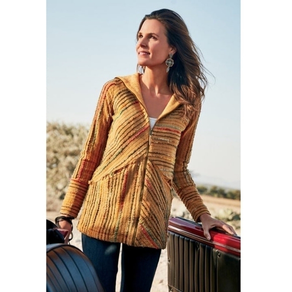 Soft Surroundings Kinsale Bouclé Jacket Top sz M - Picture 1 of 8